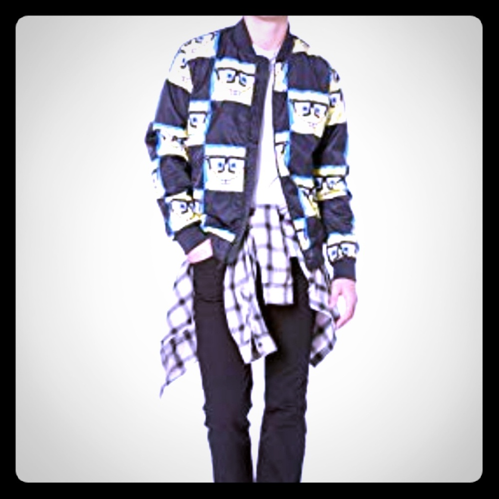 Men's Members only Spongebob Bomber Jacket